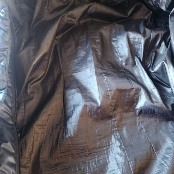 T Tahari 100% Polyester Puffer Hood Jacket Blue Zipper Long Sleeve Size Large - Picture 13 of 15